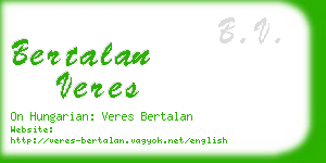 bertalan veres business card